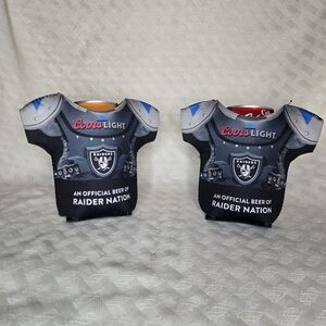 Raider Nation & Coors Light Themed Can Koosies - Set of 2